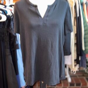 Jones New York black short sleeve top